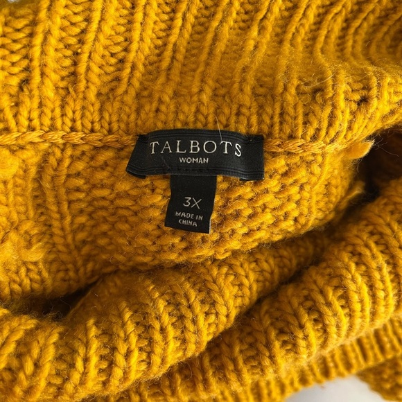 Talbots Mustard Cowl Neck Sweater - Picture 6 of 8
